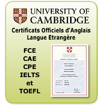 Certificats Officiels dAnglais Langue Etrangre